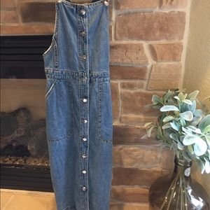 H&M Blue Denim Midi Dress